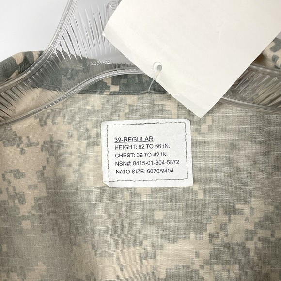 NWT Army Combat Uniform Coat Digital Camouflage Insect Repellent Apparel ACU 39R - Picture 10 of 10